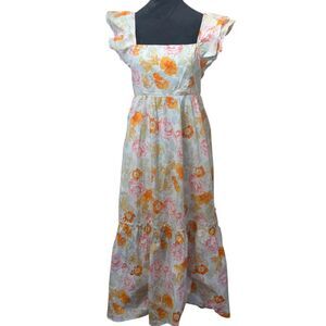 BUDDY LOVE Anastasia Floral Maxi Dress Tiered Ruffle Cottagecore S